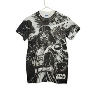 Vintage Star Wars All Over Print Darth Vader Mens Small‎ T Shirt